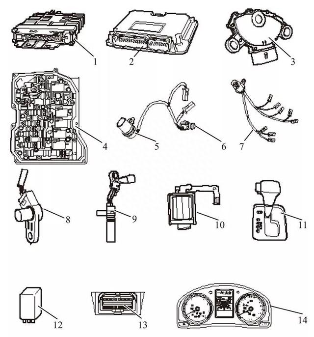 上海大众09G六档自动变速器部件分解图