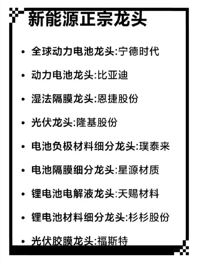 新能源汽车产业链上下游个股名单汇总梳理