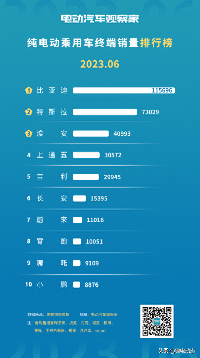 最全新能源汽车细分销量排行榜：分动力、价格、车型等18份榜单