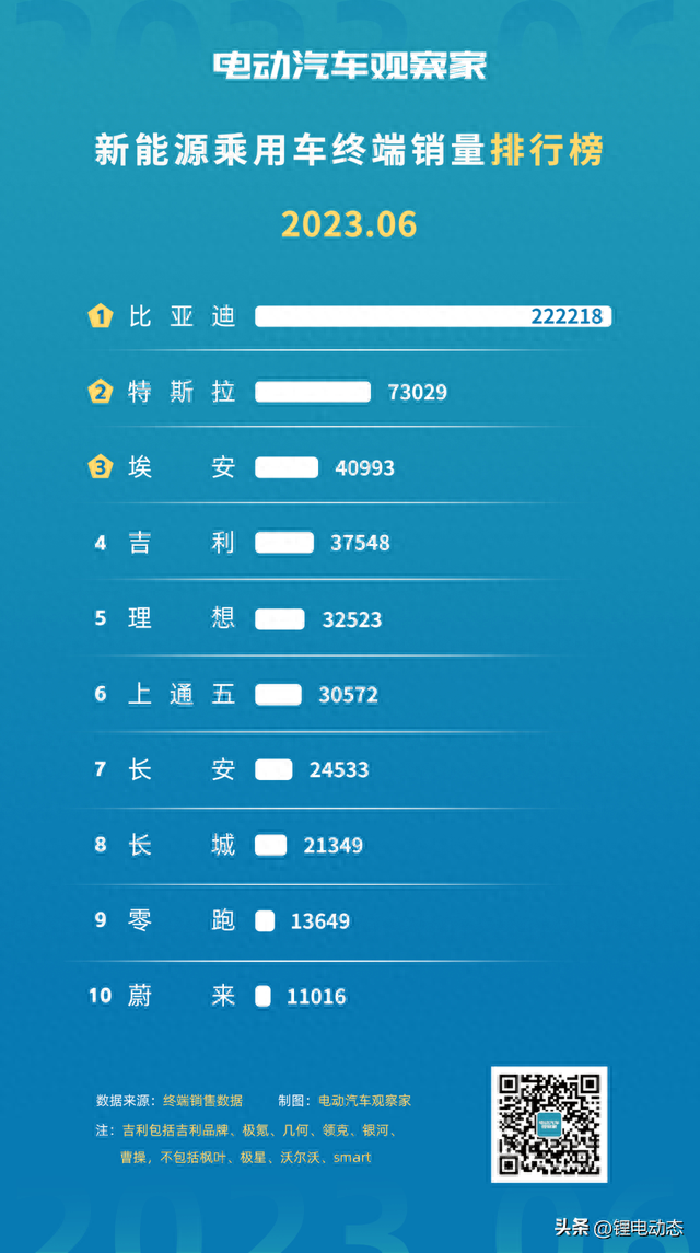 最全新能源汽车细分销量排行榜：分动力、价格、车型等18份榜单