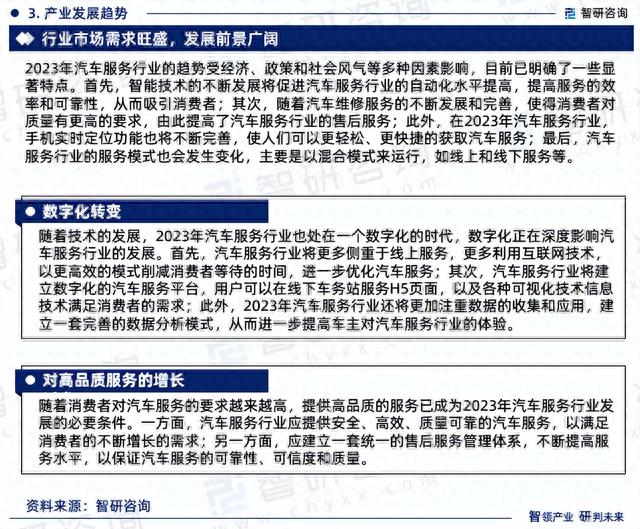 2023版中国汽车服务行业市场深度分析研究报告（智研咨询发布）