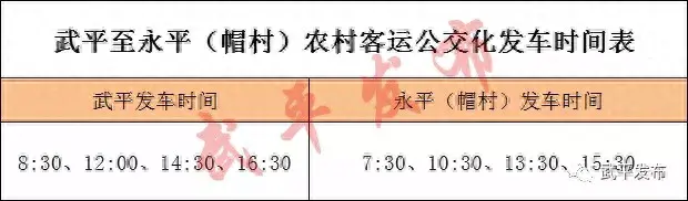 班次及票价来了！武平⇆古田及新增5乡镇农村客运公交正式运行