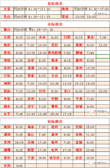 威海汽车站班次基本恢复正常