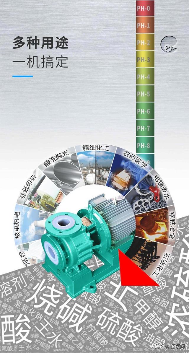 [鲸圣]抽酸的泵，电动单级离心水泵之IHF100-80-125(D)