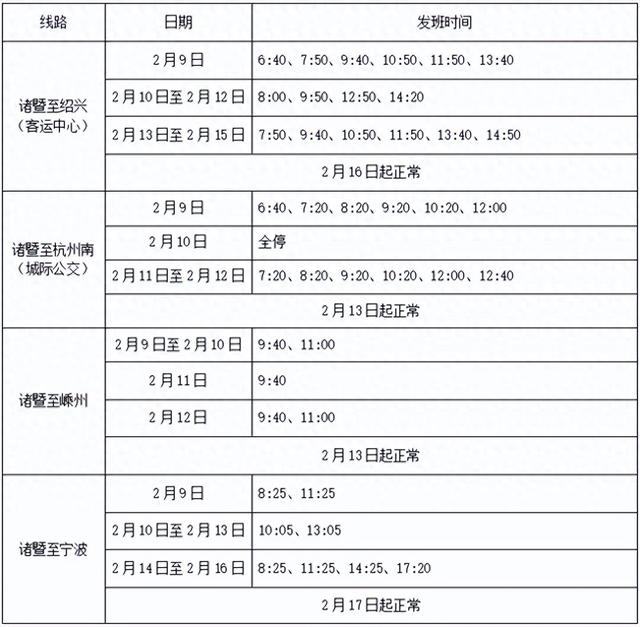 转扩！春节期间，绍兴诸暨一大波班车有调整