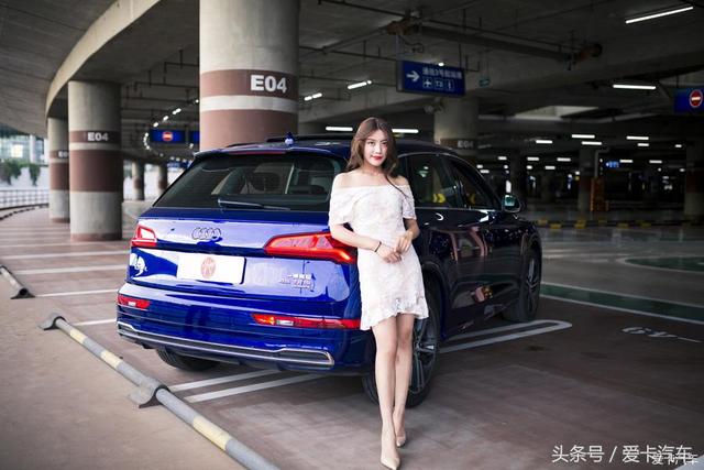 女神请上车，全新奥迪Q5L，机场邂逅性感女神