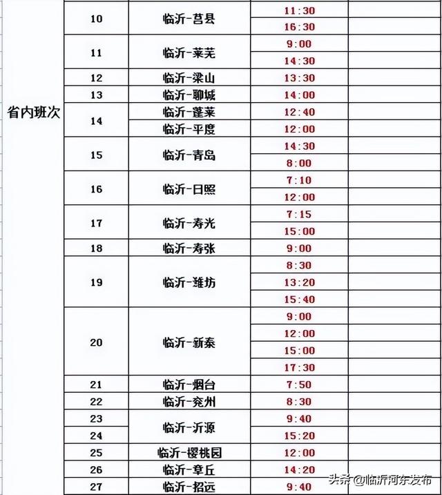 临沂客运总站及各分站、换乘中心营业时间调整及班次调整来了