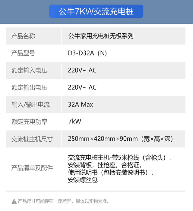 公牛推出新能源汽车交流充电桩7kW无极款：IP55防尘，2519元