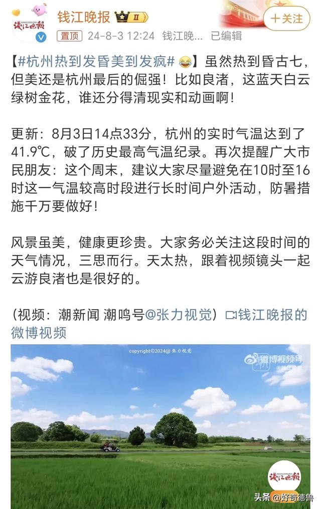 东京热！东京七月中暑死亡123人，杭州热！地表超60℃热出新高度