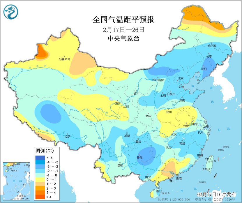 中央气象台：未来十天北方气温多起伏 南方多阴雨天气