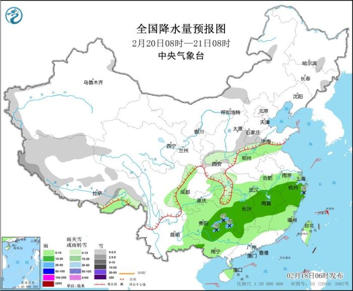 中央气象台：西南地区东部至长江中下游地区多阴雨